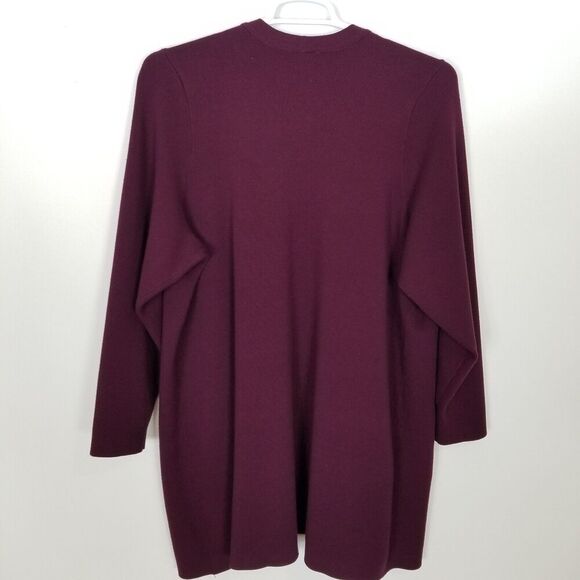 Torrid Women's Plus Open Front Longline Sweater Cardigan Sz 4X Burgundy Purple - Picture 4 of 7